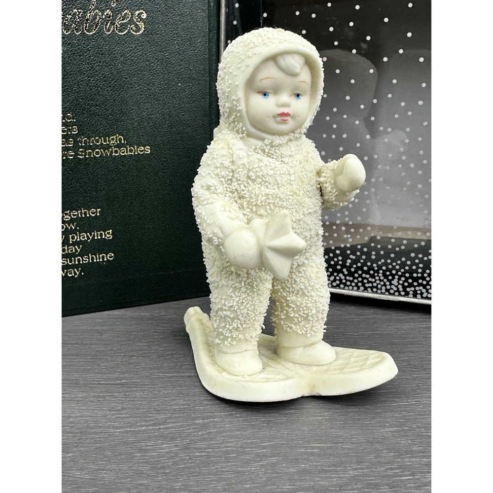 Department 56 Winter Tales Snowbabies A Special Delivery Figurine Snowshoes Box